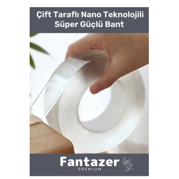 Premium Çift Taraflı Nano Teknolojili Süper Güçlü Bant Extra Güçlü Duvar Çerçeve Taşıyıcı 3 Metre