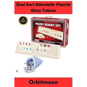Premium Çizilmeye Dayanıklı Antibakteriyel Küflenmez Kir Tutmayan Silinebilir Plastik Okey Takımı