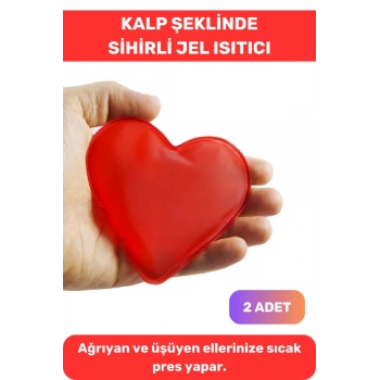 Premium Kalp Şeklinde El Isıtıcısı Kış Kayak Soğuk Sihirli Jel Torba Kalpli Cep Sobası 2li Set