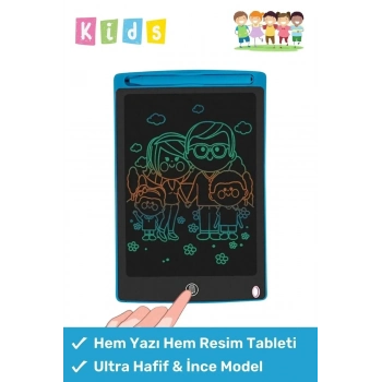 Premium Lcd Ekranlı Kalemli Dijital Çizim Tableti Yazı Tahtası Boyama Resim 8,5 Inç Akıllı Tablet