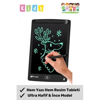 Premium Lcd Ekranlı Kalemli Dijital Çizim Tableti Yazı Tahtası Boyama Resim 8,5 Inç Akıllı Tablet