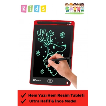 Premium Lcd Ekranlı Kalemli Dijital Çizim Tableti Yazı Tahtası Boyama Resim 8,5 Inç Akıllı Tablet