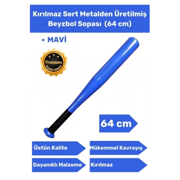Premium Özel Seri Kırılmaz Dayanıklı Kaliteli Metal Baseboll Beyzbol Sopası 64 Cm