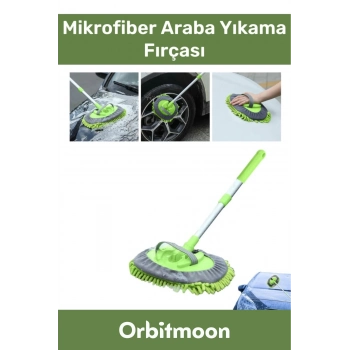 Premium Seri 180 Derece Dönen Çizmez Mikrofiber Araba Otomobil Yıkama Sopalı Fırça Seti