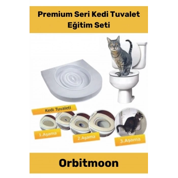 Premium Seri Kum Kabı Wc Klozet Alıştırma Kapağı Yetişkin Yavru Kedi Hijyenik Tuvalet Eğitim Seti