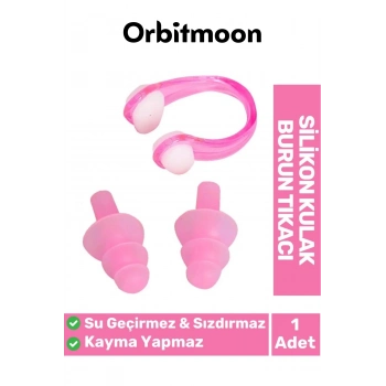 Premium Seri Sızdırmaz Kaymaz Yıkanabilir Elastik Kutulu Su Geçirmez Silikon Kulak Burun Tıkacı