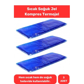 Premium Soğutucu Tekrar Kullanılabilir Soğuk Sıcak Termo Jel Kompres 3 Adet