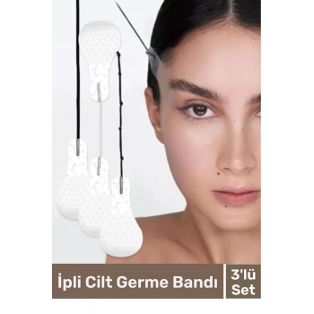 Premium Üretim Göz Kaş Kaz Ayağı Yüz Günlük Vücut Boyun İpli Gerdirme Bandı 3lü Set