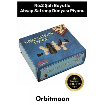 Premium Üretim Şah Boyu No: 2 Eksik Takımı Tamamlama Uyumlu Ahşap Satranç Dünyası Piyonu