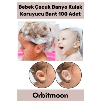 Premium Üretim Su Kaçırmaz Yumuşak Güvenli Bebek Banyo Kulak Koruyucu Şeffaf Bant 100 Adet