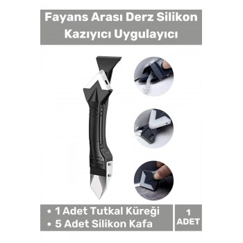 Premium Ürün Fayans Banyo Mutfak Silikon Derz Kazıyıcı Sıyırıcı Uygulayıcı 3 in 1 Aparat