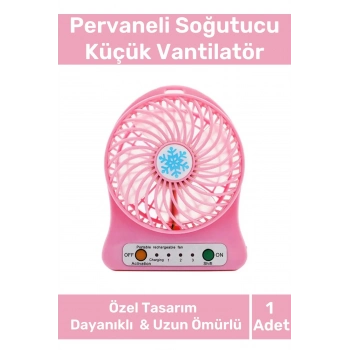 Premium Usb Şarjlı 3 Kademeli Sessiz Taşınabilir Mini Fan Pervaneli Soğutucu Küçük Vantilatör