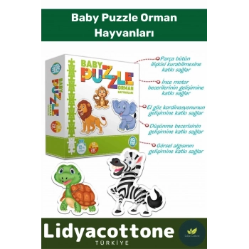 Premium Zeka Geliştirici Eğitici Öğretici Çocuk El Göz Koordinasyonu Baby Puzzle Orman Hayvanları