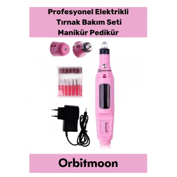 Profesyonel Seri 9v Elektrikli 6 Başlıklı Bakım Törpü Tırnak Ayak Nasır Mantar Manikür Pedikür Seti