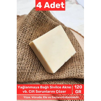 #sabun %100 Doğal Güzel Kokulu El Yüz Saç Cilt Vücut Orijinal Eşek Sütlü Sabunu 120g - 4 Adet