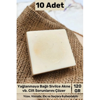 #sabun %100 Doğal Güzel Kokulu El Yüz Saç Cilt Vücut Orijinal Keçi Sütlü Sabunu 120g - 10 Adet