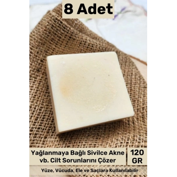 #sabun %100 Doğal Güzel Kokulu El Yüz Saç Cilt Vücut Orijinal Keçi Sütlü Sabunu 120g - 8 Adet