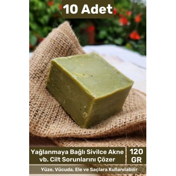 #sabun Doğal Güzel Kokulu El Yüz Saç Cilt Vücut Orijinal Bitkisel Siirt Bıttım Sabunu 120g - 10 Adet