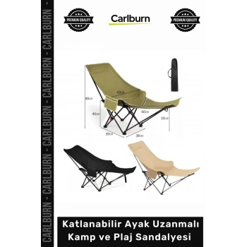 #Sandalye Konforlu Ergonomik Katlanabilir Ayak Uzanmalı Kamp Plaj Sandalyesi Taşıma Çantalı