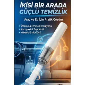 Özel Üretim Taşınabilir USB Kablosuz 6000Pa Vakum Çift Mod El Tipi Şarjlı Mini Araç İçi Süpürge