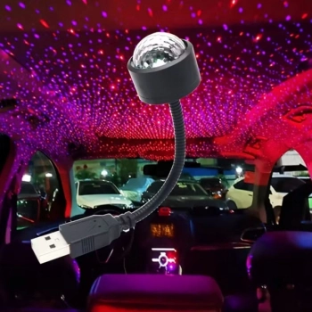 Müzikle Senkronize Çok Yönlü LED Aydınlatma Tak Çalıştır Sese Duyarlı USB Araç İçi Ambiyans Işığı