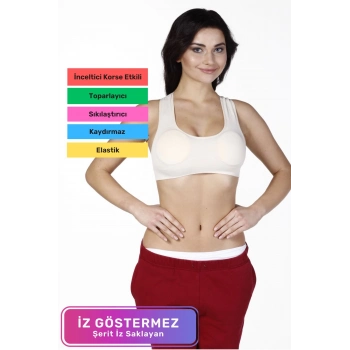 Özel Üretim Sıkılaştırıcı Toparlayıcı Esnek Rahat Şekillendirici Kalın Askılı Sporcu Pedli Bustiyer