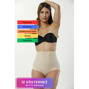 Premium Kaymaz Kadın Toparlayıcı Vücut Şekillendirici Kaymayan Lazer Kesim Slip Korse