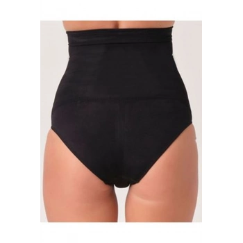 #SlipKorse Polyamid Kumaş Vücut Şekillendiren Toparlayıcı Form Siyah Kadın Dikişsiz Slip Korse