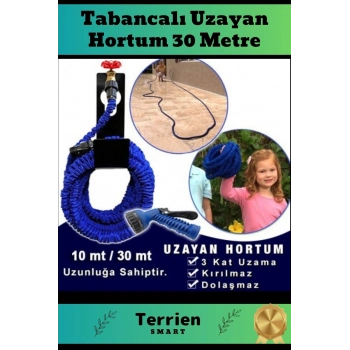 Smart Seri Son Teknoloji Tabancalı Yer Kaplamayan 3 Kat Uzayan Esnek Sağlam Hafif Hortum 30 Metre