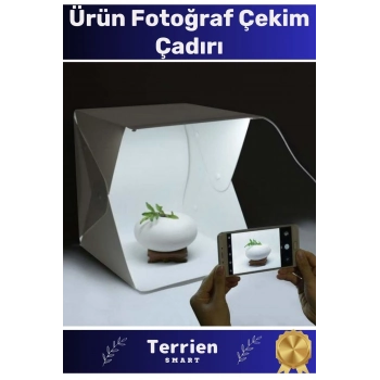 Smart Seri Yeni Üretim Beyaz Led Işıklı Katlanır Manyetik Devre Yapılı Stüdyo Kutusu Panel