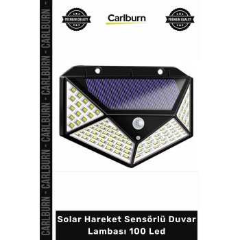 #Solar Dış Mekan Su Geçirmez Bahçe Aydınlatma Güneş Solar Hareket Sensörlü Duvar Lambası 100 Led