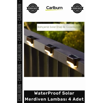 #Solar Güneş Enerjili Bahçe Aydınlatma Dış Mekan Lamba WaterProof Solar Merdiven Lambası 4 Adet