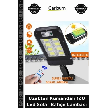 #Solar Güneş Enerjili Su Geçirmez Sensörlü Bahçe Uzaktan Kumandalı 160 Led Solar Bahçe Lambası