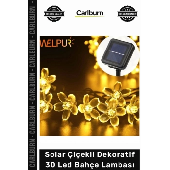 #Solar Günışığı Dış Mekan Peyzaj Aydınlatma Panel Solar Çiçekli Dekoratif 30 Led Bahçe Lambası