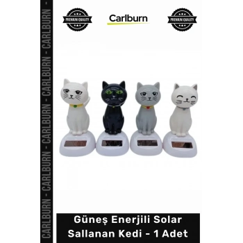#solar Şans Getiren Dekoratif Araç Torpido Üstü Ofis Biblo Güneş Enerjili Solar Sallanan Kedi