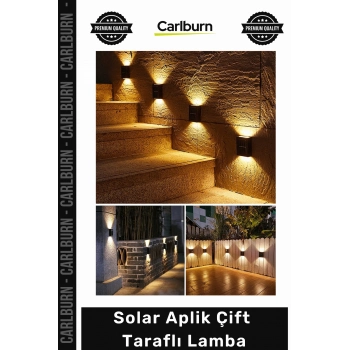 #Solar Yeni Model Güneş Enerjili Bahçe Aydınlatma Dekorasyon Dış Solar Aplik Çift Taraflı Lamba