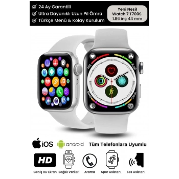 Su Geçirmez 45mm T700s Watch 7 Ios Android Sağlık Sensörlü Bluetooth Aramalı Alarm Akıllı Saat
