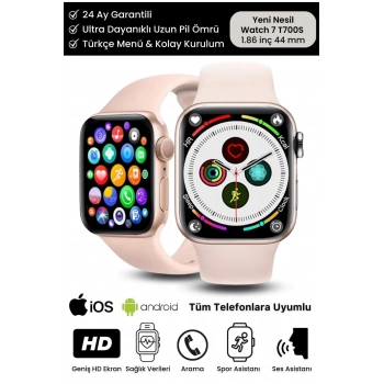 Su Geçirmez 45mm T700s Watch 7 Ios Android Sağlık Sensörlü Bluetooth Aramalı Alarm Akıllı Saat