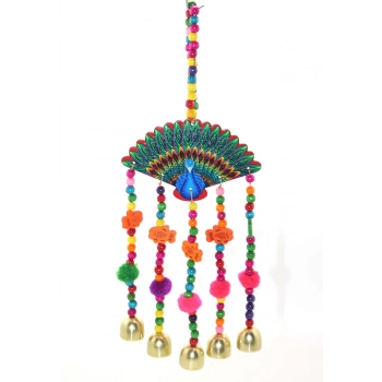 #RüzgarÇanı Estetik Canlı Renkli Metal Dış Mekan Dekorasyon Huzur Veren Ses Tavuskuşu Rüzgar Çanı