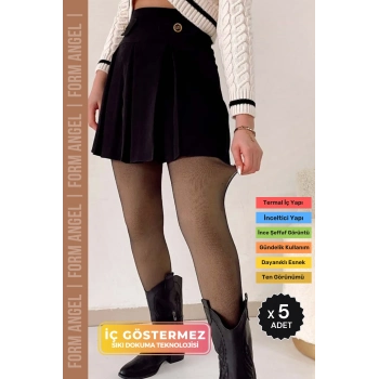 #TaytÇorap Toparlayıcı Korse Etkili Rahat Şık Sıcak Tutan İçi Peluş Termal Ten Görünümlü Tayt Çorap