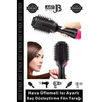 #FönTarağı 1200W 4 Vitesli Kademeli Hava Üflemeli Isı Ayarlı 2.5m Kablolu Saç Düzleştirme Fön Tarağı