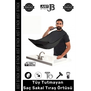 #TıraşÖrtüsü Tüy Tutmaz Aynaya Yapıştırma Vakum Aparatlı Evde Saç Sakal Kesme Tıraş Örtüsü - 1 Adet