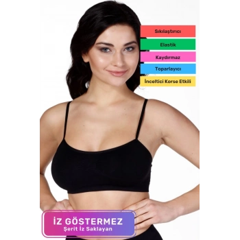 Yeni Sezon Toparlayıcı Nefes Alabilen Kumaş Zarif İç Göstermeyen İnce Askılı Sporcu Kadın Bustiyer