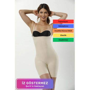 Özel Üretim Vücut Şekillendirici Toparlayıcı Kaymaz Kadın İz Göstermeyen Lazer Kesim Tam Boy Askılı Korse