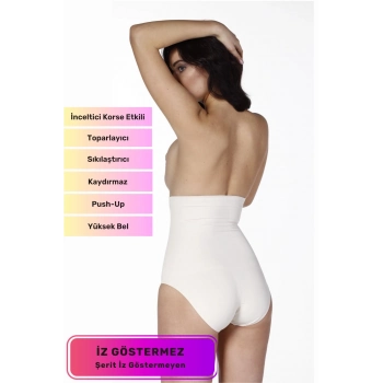 İz Göstermeyen Kaymaz Toparlayıcı Sıkılaştırıcı İz Göstermeyen Yüksek Bel Kaydırmaz Yüksek Bel Slip Korse