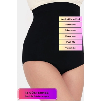 İz Göstermeyen Kaymaz Toparlayıcı Sıkılaştırıcı İz Göstermeyen Yüksek Bel Kaydırmaz Yüksek Bel Slip Korse