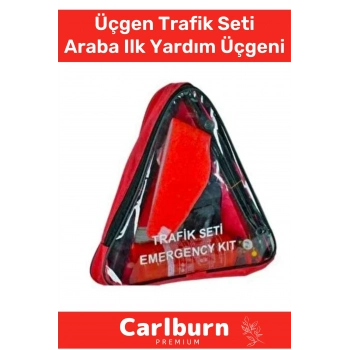 TSE Belgeli Tüvtürk Uyumlu Bez Çantalı Karayollarına Uygun Araba Oto Araba Üçgen Trafik Seti