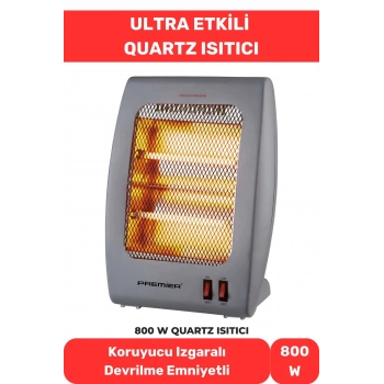 Ultra Etkili 800W Quartz Isıtıcı Sessiz Masa Üstü Koruyucu Izgaralı Devrilme Emniyeti 2 Kademeli