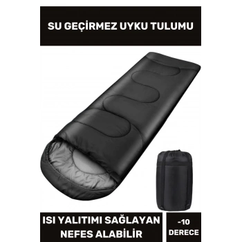 Uyku Tulumu Çift Kaplama Polar Kumaş Kış Çadır Karavan Su Geçirmez Nefes Alabilir -10 Derece