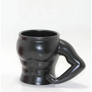 Özel Üretim Dayanıklı Estetik İşlevsel Gövde Tasarım Modern Kupa Vücut Porselen Siyah Kupa Bardak